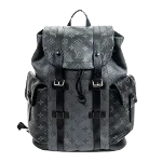 Black Fabric Louis Vuitton Christopher Backpacks