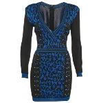 Blue Knit Balmain Dress