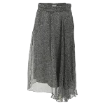 Grey Silk Brunello Cucinelli Skirt