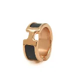 Black Metal Hermès Ring