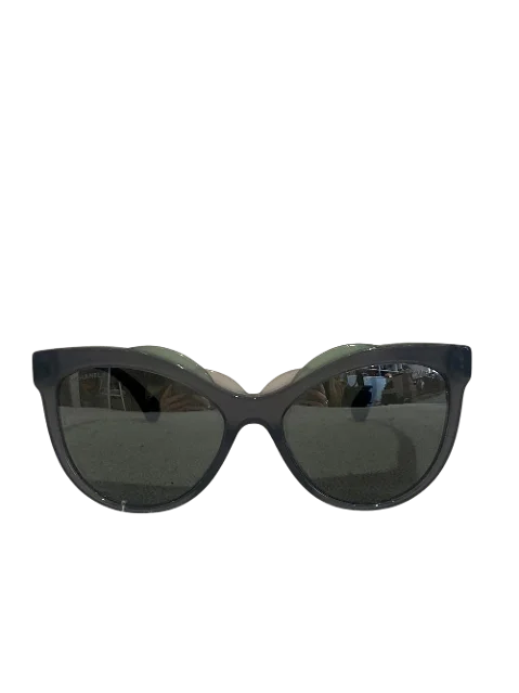Grey Plastic Chanel Sunglasses