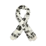 White Fabric Alexander McQueen Scarf