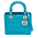 Blue Leather Dior Lady Dior