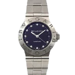 Black Stainless Steel Bvlgari Watch