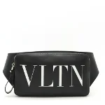 Black Leather Valentino Belt Bag