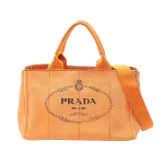 Orange Cotton Prada Canapa Tote