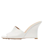 White Leather Bottega Veneta Sandals