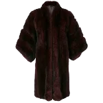 Burgundy Fur Dior Coat