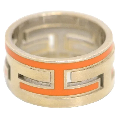 Orange Silver Hermès Ring