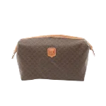 Brown Canvas Celine Clutch