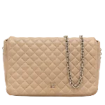 Beige Leather Carolina Herrera Shoulder Bag