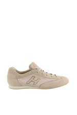 Beige Canvas Hogan Sneakers