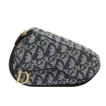 Navy Canvas Dior Clutch