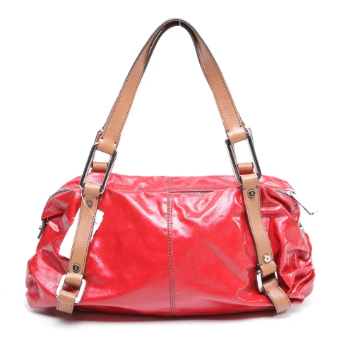 Red Fabric Coccinelle Shoulder Bag