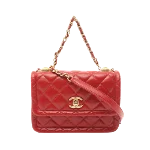 Red Leather Chanel Flap Bag