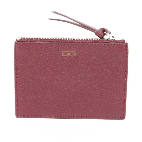 Red Leather Closed Clutch