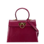 Purple Leather Salvatore Ferragamo Handbag