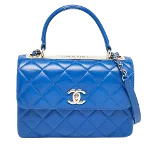 Blue Leather Chanel Handbag