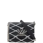 Black Leather Louis Vuitton Twist