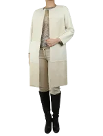 White Leather Mulberry Coat