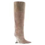 Beige Leather Paris Texas Boots