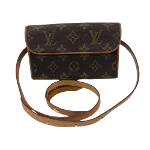 Brown Leather Louis Vuitton Florentine Pochette