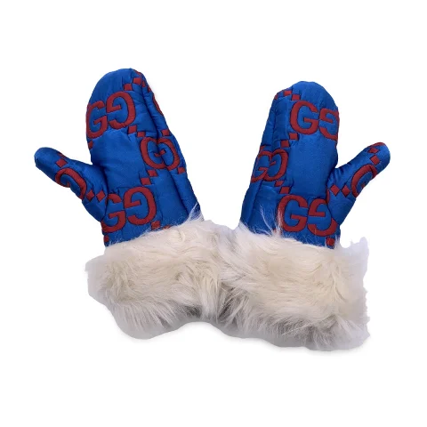 Blue Polyester Gucci Gloves