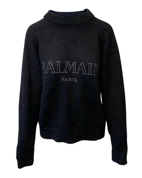 Black Wool Balmain Sweater