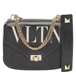 Black Leather Valentino Shoulder Bag