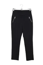 Black Polyester Marella Pants