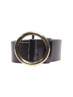 Black Leather FRAME Belt