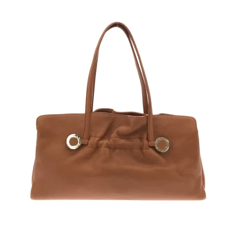 Brown Leather Bvlgari Handbag