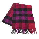 Red Fabric Burberry Scarf