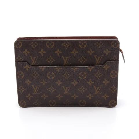 Brown Leather Louis Vuitton Clutch