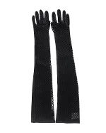 Black Leather Versace Gloves