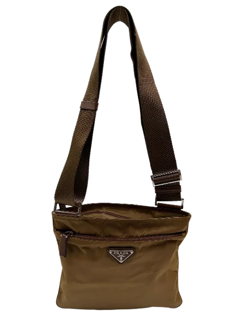 Brown Nylon Prada Crossbody Bag