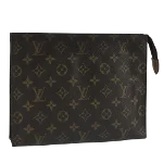 Brown Canvas Louis Vuitton Poche Toilette