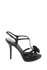 Black Leather Dior Sandals