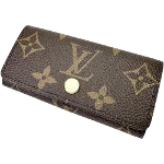 Brown Canvas Louis Vuitton Key Pouch