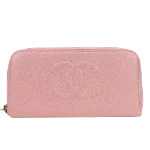 Pink Leather Chanel Wallet