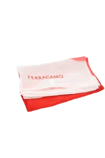 Red Silk Salvatore Ferragamo Scarf