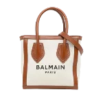 Beige Canvas Balmain Handbag