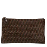 Brown Suede Fendi Clutch