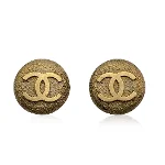 Gold Metal Chanel Earrings