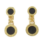 Black Yellow Gold Bvlgari Earrings