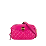 Pink Leather Versace Crossbody Bag