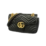 Black Leather Gucci Marmont