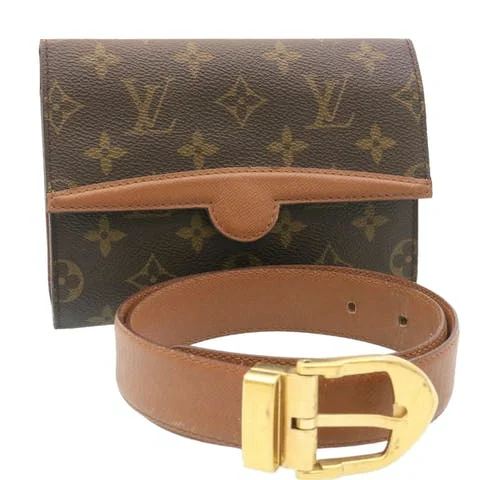 Brown Canvas Louis Vuitton Belt Bags