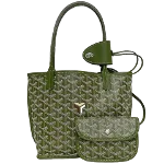 Green Canvas Goyard St Louis Tote