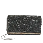 Black Fabric Carolina Herrera Clutch